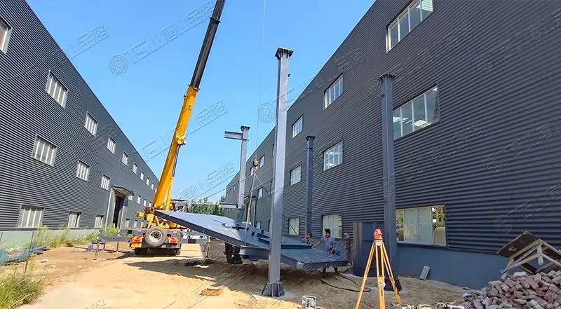 唐山金路廠區(qū)打造小型制砂樓，供客戶帶料試機(jī)
